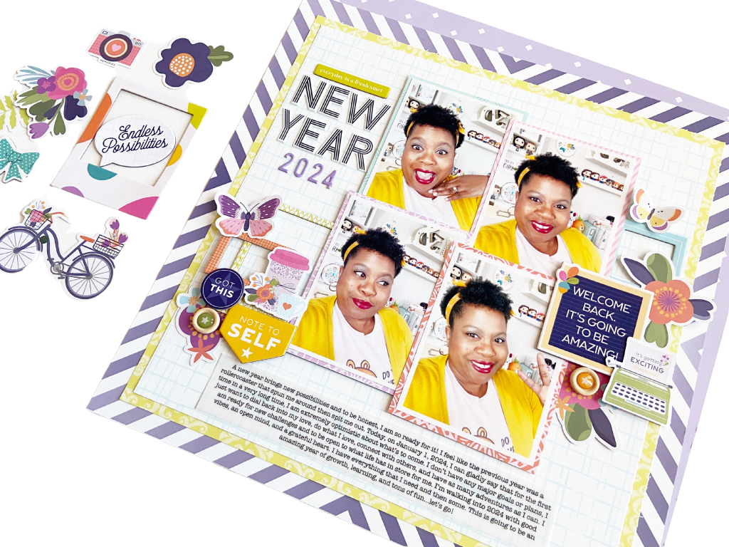 January 17th - Happy New Year 2024 Scrapbook Layouts Class with